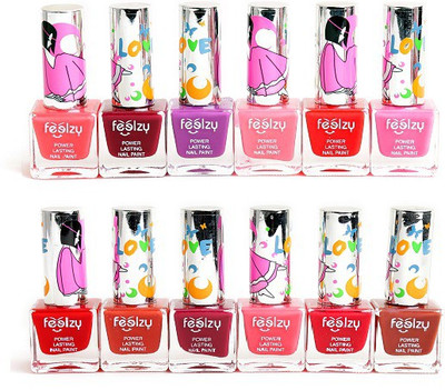 

Foolzy Pack of 12 Love Light 1 Nail Paint Polish Light Shades(Pack of 12)