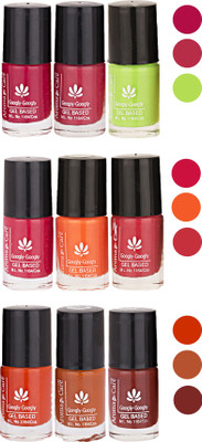 

Aroma Care Pack Of 9 Gel Based Nail Paint (24) Nude Magenta, Neon Magenta, Neon Pink, Nude Magenta, Nude Orange, Nude, Orange, Nude, Brown(Pack of 9)