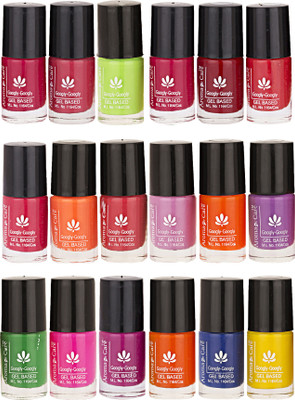

Aroma Care Pack Of 18 Gel Based Nail Paint (24) Orange, Pink, Magenta, Green, Brown, Purple, Blue, Yellow(Pack of 18)