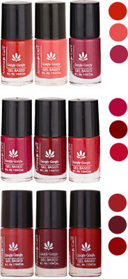 

Aroma Care Gel Based Nail Paint Set Of 9 Pcs Multicolor Set 14(Pack of 9)