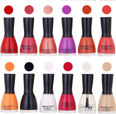 

Aroma Care Wholesale Rate Nail Polish Combo Set of 12 Pcs ( Multicolor) 21 Red, Light Pink, Jerry Pink, Purple, Light Nude, Nude, Light Orange, Black, White, Maganta, Top Coat, Skin(Pack of 12)