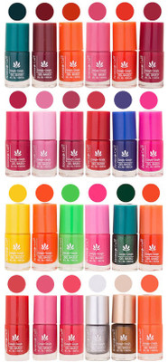 

Aroma Care Orange Nail Polish Combo 1706201633 Green, Brown, Peach, Mauve, Pink, Blue, Magenta, Yellow, Neon Green, Light Pink, Nude, Silver, Golden(Pack of 24)