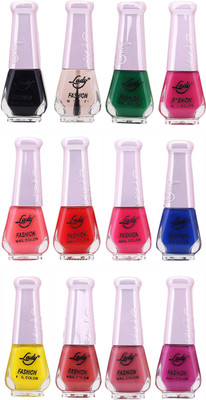 

Lady Fashion Nail Polish Wholesale Pack 2212201610 Multicolor,(Pack of 12)