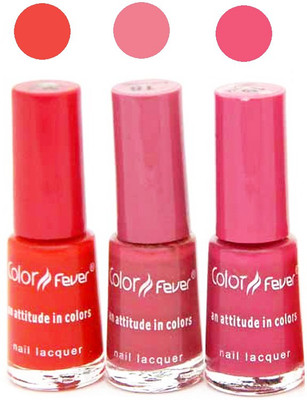 

Color Fever Mini Nail Polish Combo 7-18-19 N Multicolor,(Pack of 3)