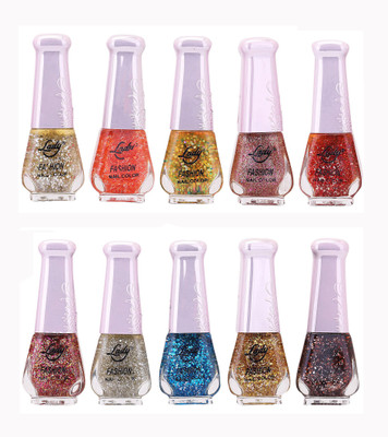 

Lady Fashion Wholesale Price Trendy Nail Polish 0303201739 Multicolor,(Pack of 10)