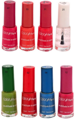 

Color Fever Matt Nail Polish Combo 1 Multicolor(Pack of 8)