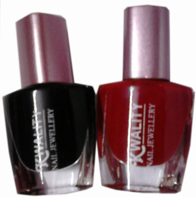 

Kwality Nail Polish Matt Red, Black(Pack of 2)