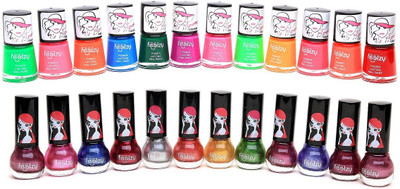 

Foolzy Pack of 24 Razzle Dazzle Nail Paint Polish Multicolor(Pack of 24)