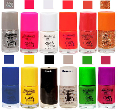

Fashion Bar Mazanta Nail Polish Combo Pack of 12 Mazanta(Pack of 12)