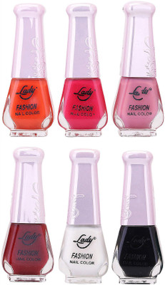 

Lady Fashion Juicy Nail Polish 2612201614 Multicolor,(Pack of 6)