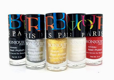 

Bonjour Paris Mix Color Nail Polish 13 Multicolor,(Pack of 5)