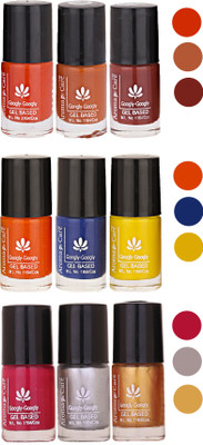 

Aroma Care Gel Based Nail Paint Set Of 9 Pcs Multicolor Set 135(Pack of 9)