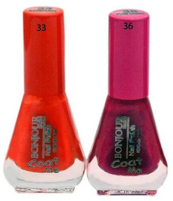 

Bonjour Paris Color Cap Nail Polish 39 Pink, Rose(Pack of 2)