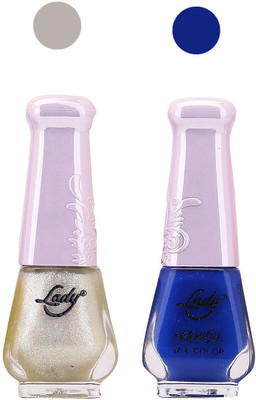 

Lady Fashion Nail Polish Combo 210820191 Golden,Blue,(Pack of 2)