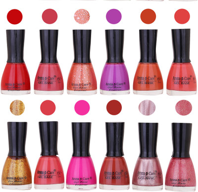 

Aroma Care Wholesale Rate Nail Polish Combo Set of 12 Pcs ( Multicolor) 25 Red, Light Pink, Jerry Pink, Purple, Light Nude, Nude, Golden Sparkle, Peach, Neon Pink, Brown, Pink Glaiter, Maganta Glaiter(Pack of 12)