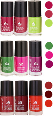 

Aroma Care Gel Based Nail Paint Set Of 9 Pcs Multicolor Set 41(Pack of 9)