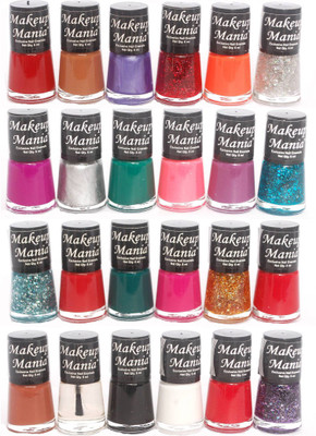 

Makeup Mania Exclusive Nail Polish Set of 24 Pcs. Multicolor Set-76-81