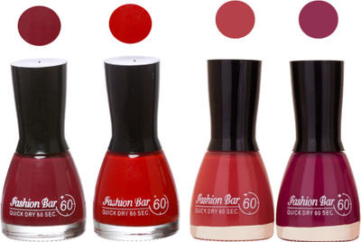 

Fashion Bar New Multicolor Nail Polish Combo 105 Multicolor,(Pack of 4)