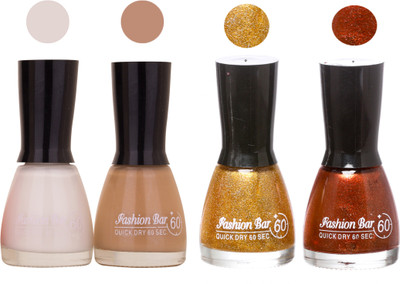 

Fashion Bar New Multicolor Nail Polish Combo 133 Multicolor,(Pack of 4)