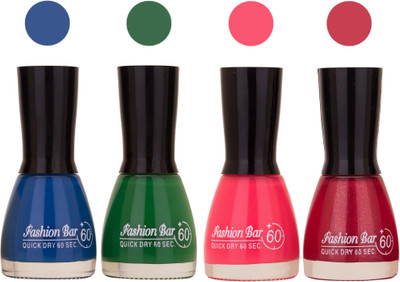 

Fashion Bar New Multicolor Nail Polish Combo 129 Multicolor,(Pack of 4)