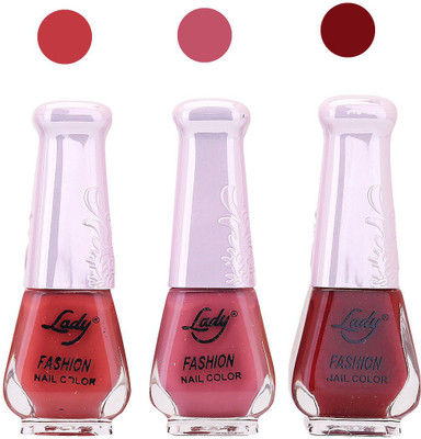 

Lady Fashion Nail Polish 2809201611 Red,Pink,Maroon,(Pack of 3)