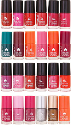

Aroma Care MAB Multicolor 2 in 1 Color Cap Nail Polish Sets in Wholesale Rate ( Set No. 32) Green, Brown, Orange, Peach, Orange, Mauve, Pink, Peach, Pink, Silver, Golden, Orange(Pack of 24)