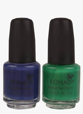 

Konad Stamping Special Nail Paints 2pcs Royal Purple, Green(Pack of 2)
