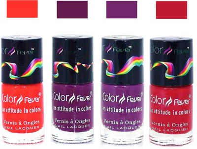 

Color Fever Red Matte Nail Polish Combo-1033 Orange Wine Purple Red(Pack of 4)