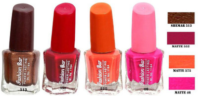 

Fashion Bar Long Stay Nail Polish Pack of 4 Multicolor,