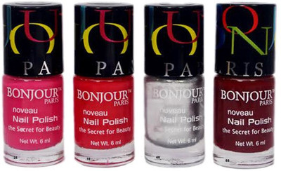 

Bonjour Paris Round Nail Polish Set 3 Multi Color(Pack of 3)