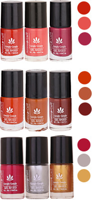 

Aroma Care Gel Based Nail Paint Set Of 9 Pcs Multicolor Set 17