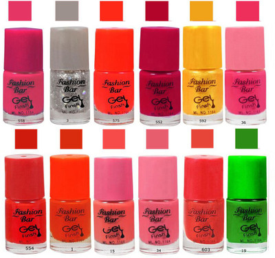 

Fashion Bar Nail Polish Gel Based Big Combo Offer in Wholesale Rate Multicolor Pack Multicolor(Pack of 8)