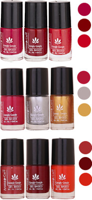 

Aroma Care Gel Based Nail Paint Set Of 9 Pcs Multicolor Set 126