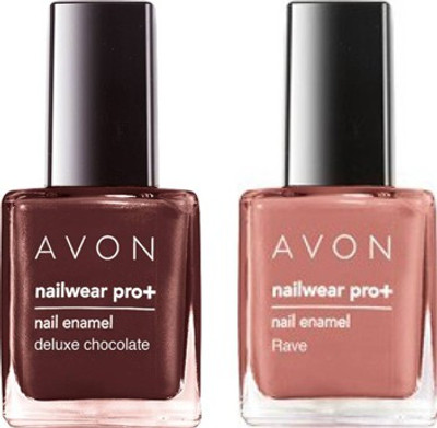 

Avon Nailwear Pro+ Nail Enamel (set of 2) Delux Chocolate - Rave(Pack of 2)