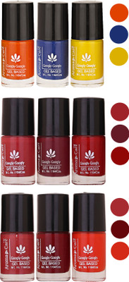

Aroma Care Gel Based Nail Paint Set Of 9 Pcs Multicolor Set 158(Pack of 9)