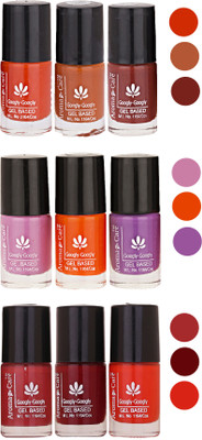 

Aroma Care Gel Based Nail Paint Set Of 9 Pcs Multicolor Set 133(Pack of 9)