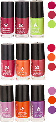

Aroma Care Pack Of 9 Gel Based Nail Paint (25) Nude Magenta, Neon Magenta, Neon Pink, Nude Magenta, Nude Orange, Nude, Light Pink, Orange, Purple(Pack of 9)