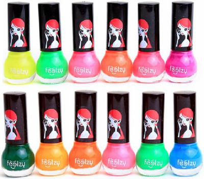 Foolzy Pack of 12 Nail Polish Paint Disco