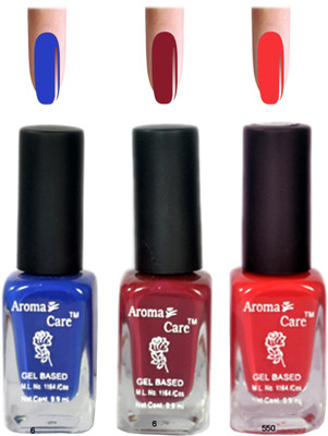 

Aroma Care Pink+Blue Matte Nail Polish Combo 6-9-550 Multicolor,(Pack of 12)