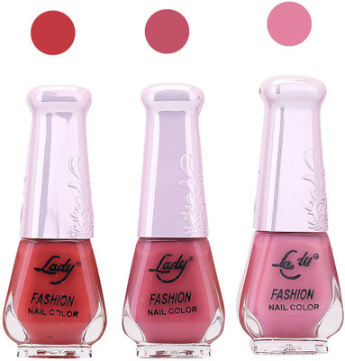 

Lady Fashion Nail Polish 2809201610 Red,Pink,Purple,(Pack of 3)