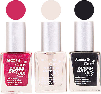 

Aroma Care Matte Nail Polish Combo 586 TOP BLK Multicolor,(Pack of 12)