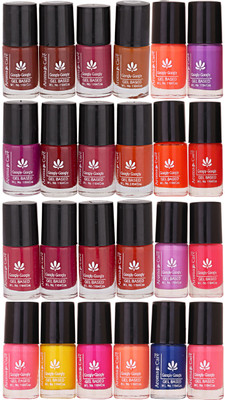 

Aroma Care Nail Polish Set of 24 Pcs ( Multicolor Set No. 8) Meroon, Mauve, Pink, Orange, Purple, Neon Orange, Neon Red, Light Purple, Neon Meganta, Yellow, Blue(Pack of 24)