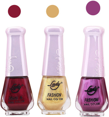 

Lady Fashion Nail Polish 091020160101 Maroon,Golden,Purple,(Pack of 3)