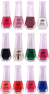 

Lady Fashion Nail Polish Wholesale Pack 2212201606 Multicolor,(Pack of 12)