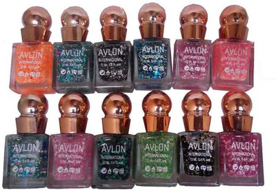 

Avlon Glitter Nail Polish A.G.N.P-B12 12 Multicolor(Pack of 12)