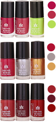 

Aroma Care Gel Based Nail Paint Set Of 9 Pcs Multicolor Set 59(Pack of 9)