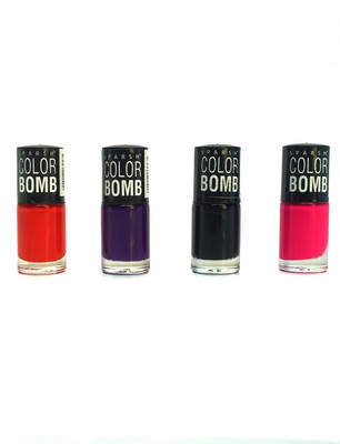 

Color Bomb Nail Color Red, Violet, Black, Pink