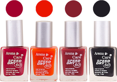 

Aroma Care Maroon Nail Polish Combo 2506201630 Maroon, Orange, Maroon, Black(Pack of 4)