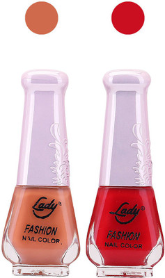 

Lady Fashion Nail Polish Combo 210820193 Nude,Red,(Pack of 2)