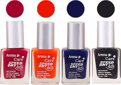 

Aroma Care Maroon Nail Polish Combo 25062016132 Maroon, Orange, Blue, Black(Pack of 4)